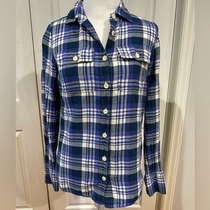 J. Crew Blue Plaid Button-down